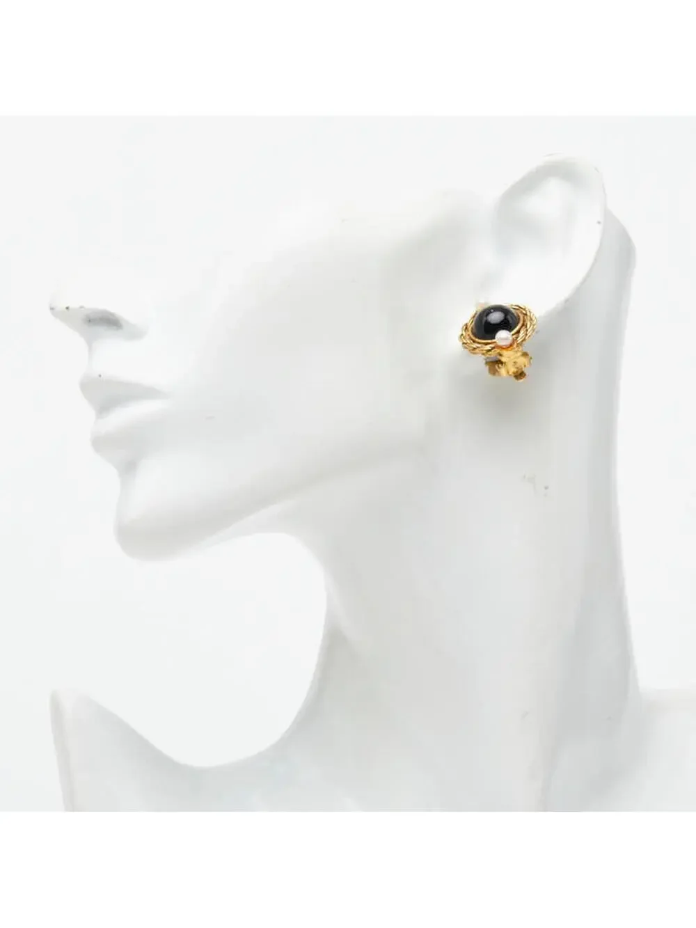 Chanel Earrings Pearl Gold-Tone Metal #276068C53B
